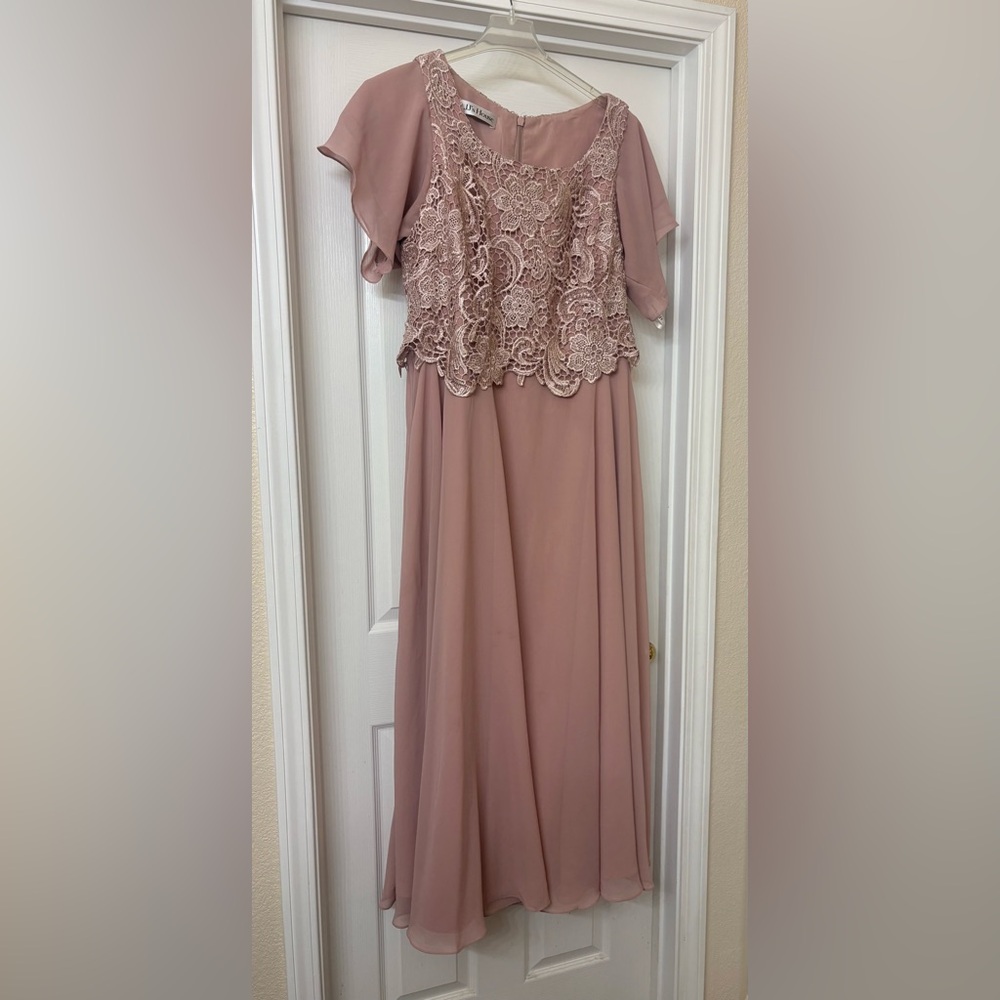 JJs House Dusty Rose Chiffon  Mother of the Bride Formal